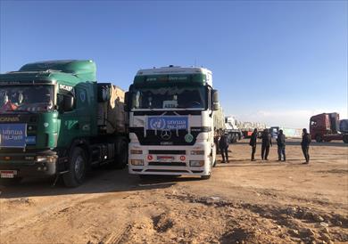 الأمم المتحدة تعلق توزيع المواد الغذائية في مدينة رفح جنوب قطاع غزة 