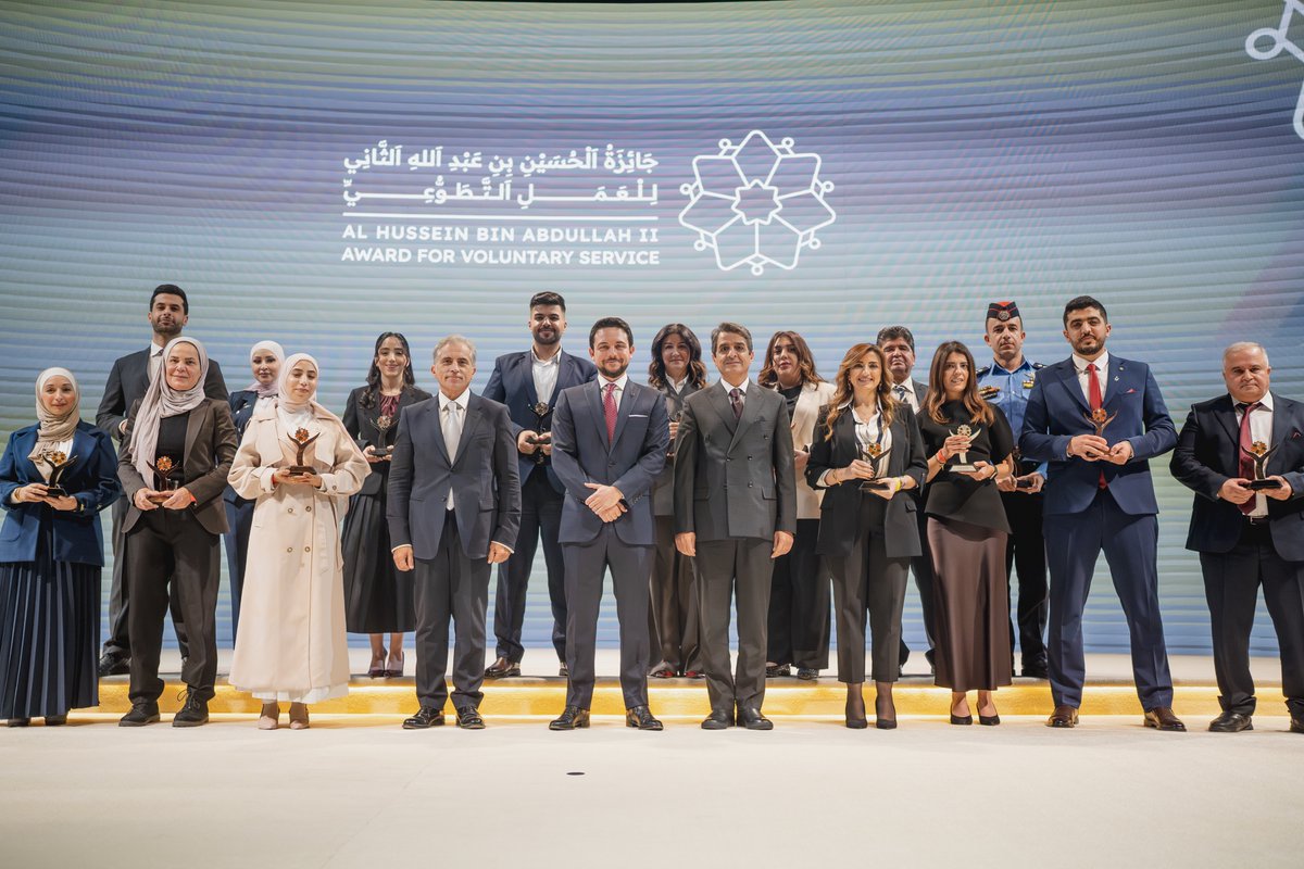 ولي العهد يكرم الفائزين بجائزة الحسين بن عبدالله الثاني للعمل التطوعي في دورتها الثالثة